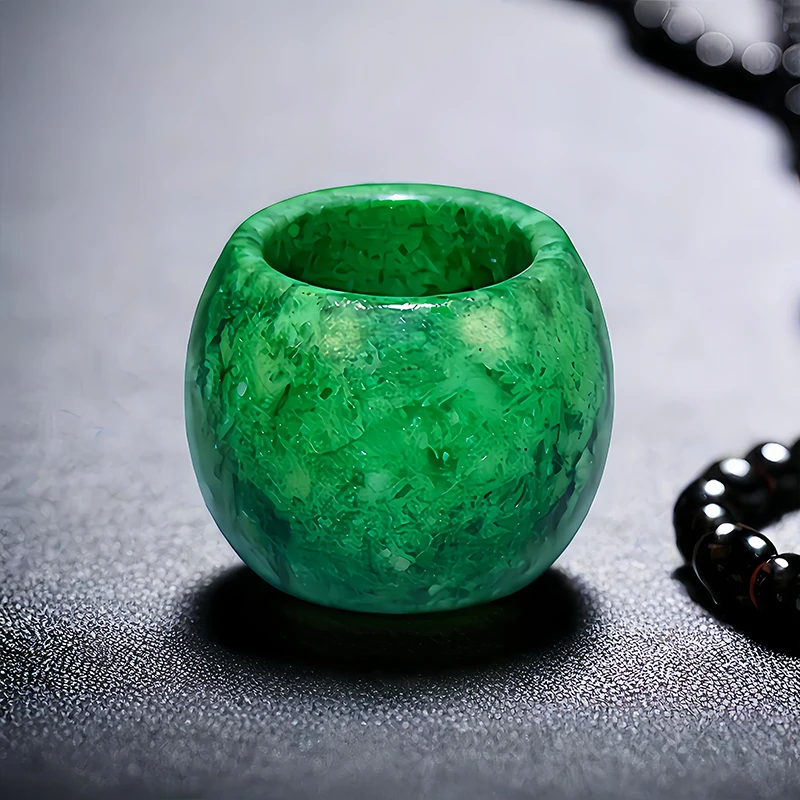 Vintage Fashion Rings - اليشم الحقيقي الأخضر للنساء ، خواتم