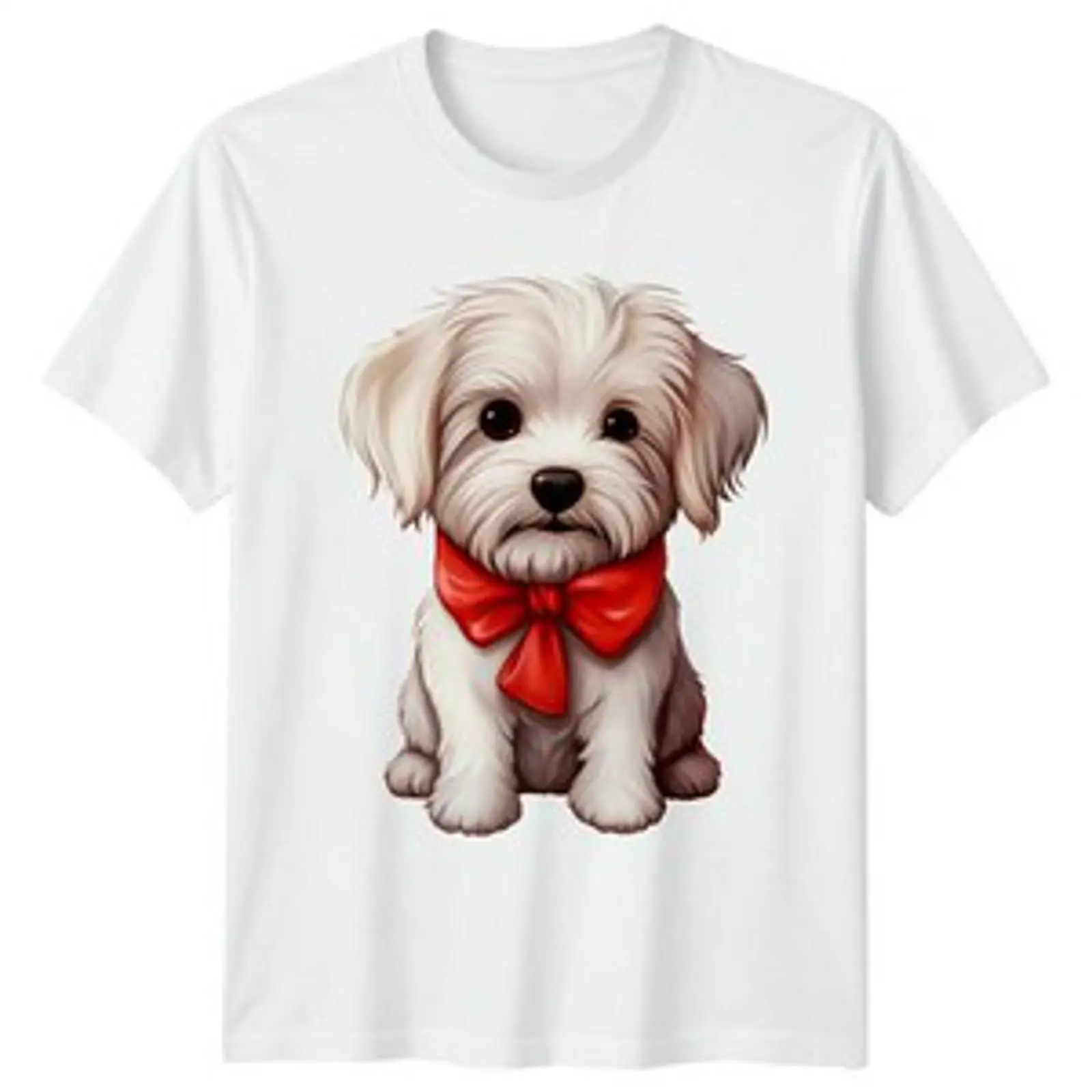 Vintage Fashion Herren - تي شيرت Malteser Hund Welpe Tiere