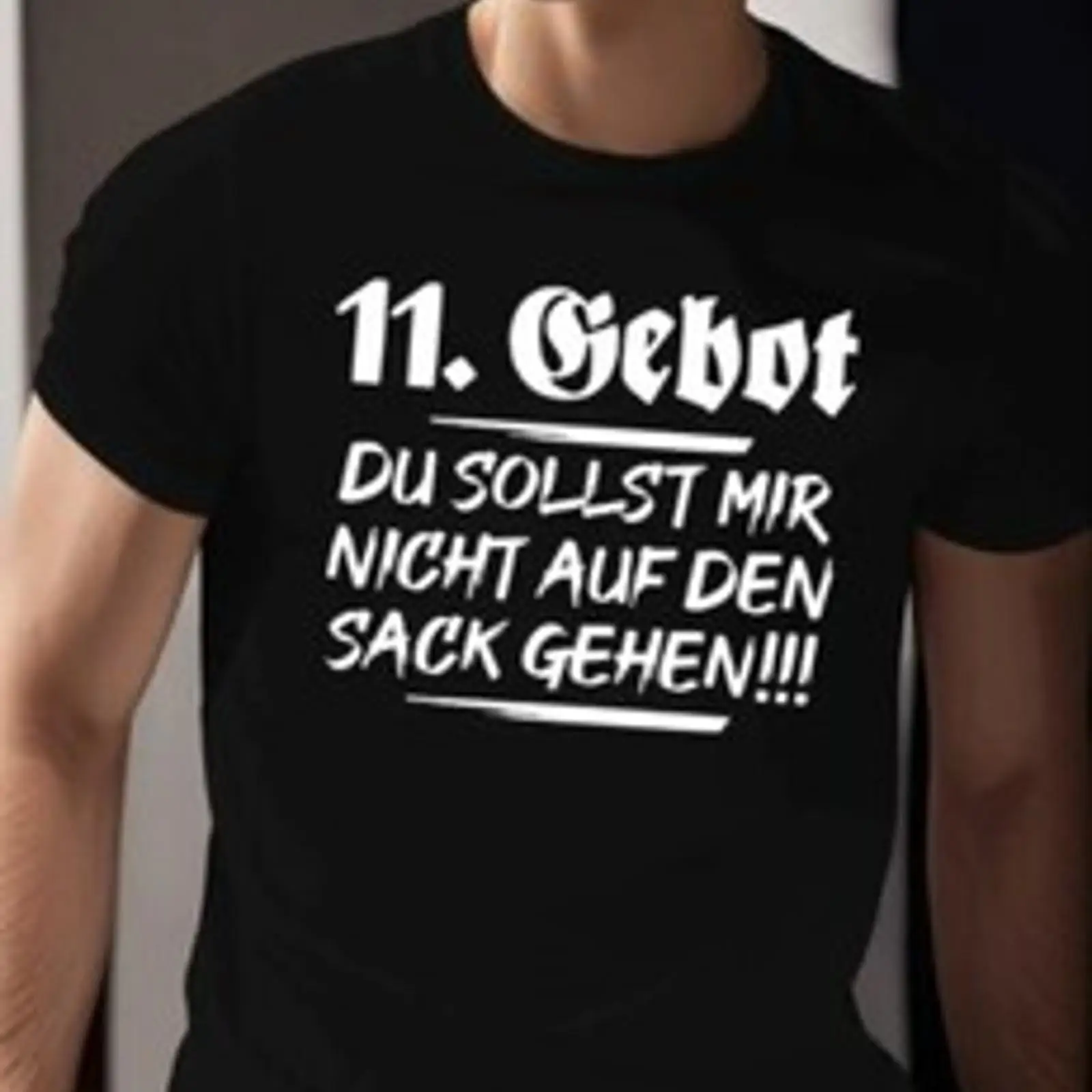 Vintage Fashion Herren - تي شيرت رجالي 11 Gebot Du