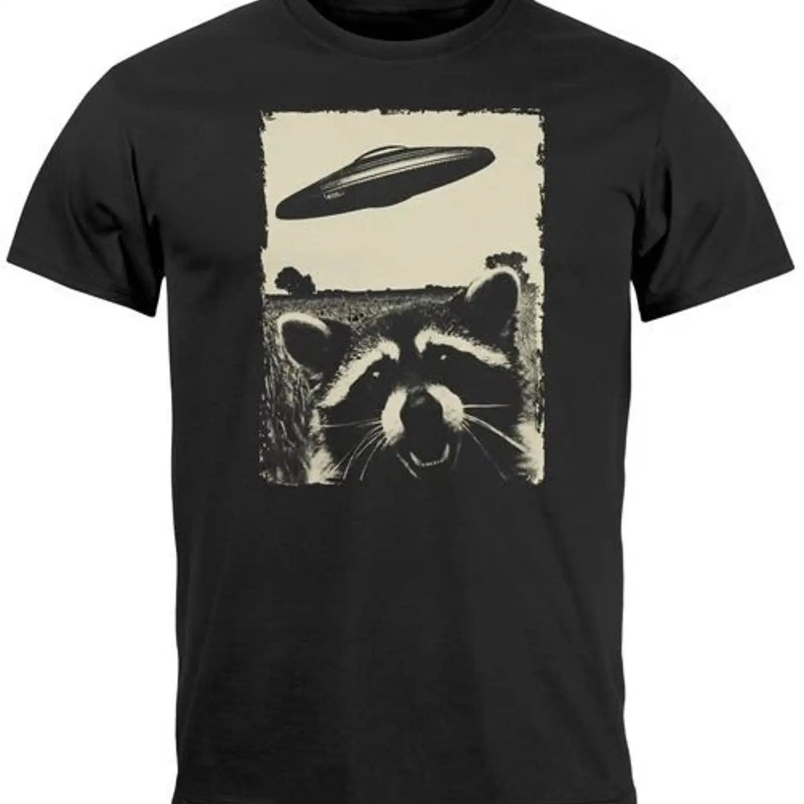 Vintage Fashion Herren - تي شيرت رجالي بطباعة صور UFO
