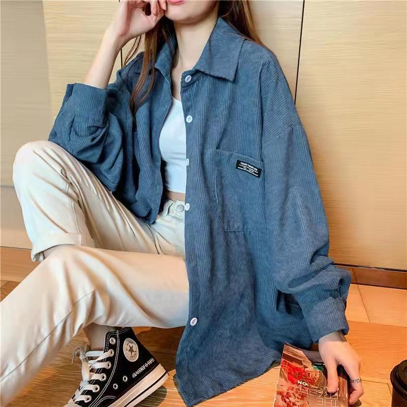 Vintage Fashion Hong Kong - جاكيت نسائي من قماش الكوردروي بقصة
