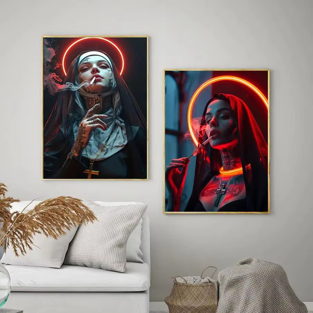ملصق قماشي بتصميم فتاة عصرية م - مراجعة Vintage Fashion Prints For Wall وسعره