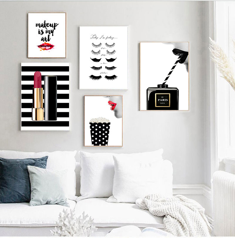 الملصقات يطبع خمر قماش اللوحة  - مراجعة Vintage Fashion Prints For Wall وسعره