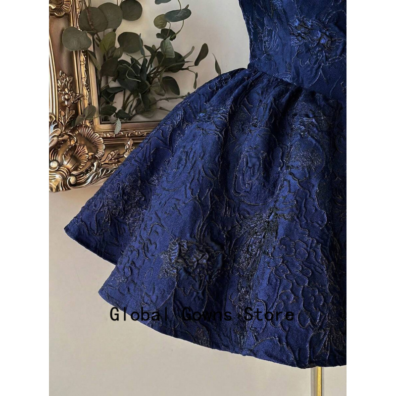 فستان سهرة أزرق ملكي عتيق الطر - مراجعة Vintage Fashion Hong Kong وسعره