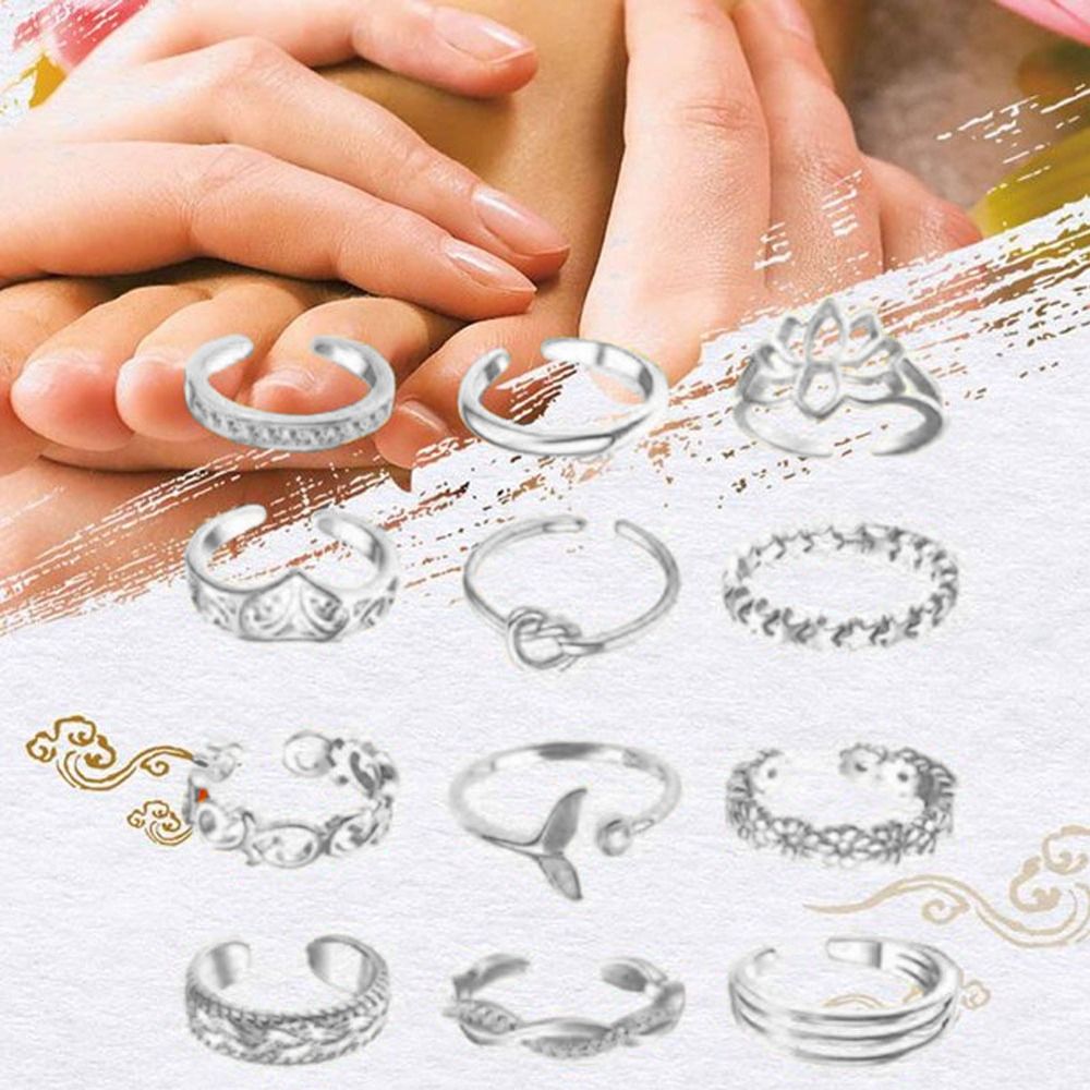 خاتم قدم نسائي من سبيكة معدنية - مراجعة Vintage Fashion Rings وسعره