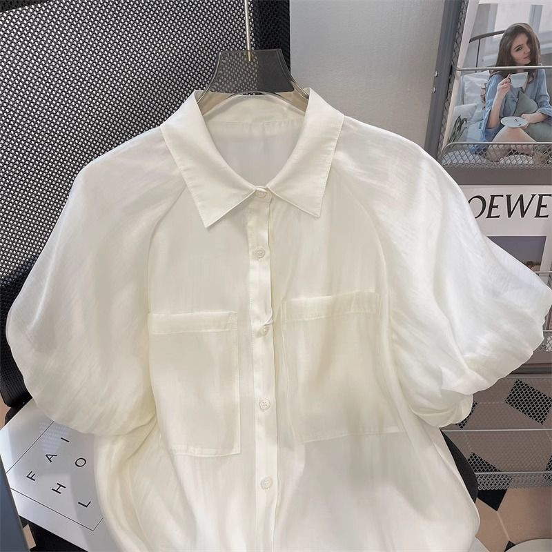قميص نسائي فضفاض بأكمام منتفخة - مراجعة Vintage Fashion Hong Kong وسعره