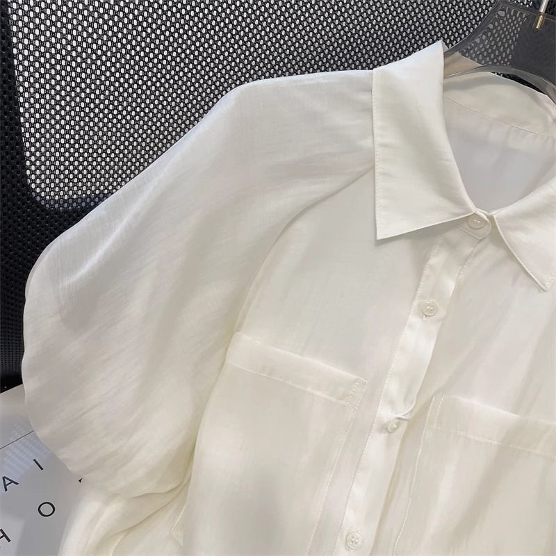 قميص نسائي فضفاض بأكمام منتفخة - مراجعة Vintage Fashion Hong Kong وسعره