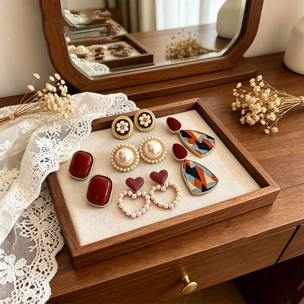 خمسة أقراط مختلفة على طراز هون - مراجعة Vintage Fashion Hong Kong وسعره