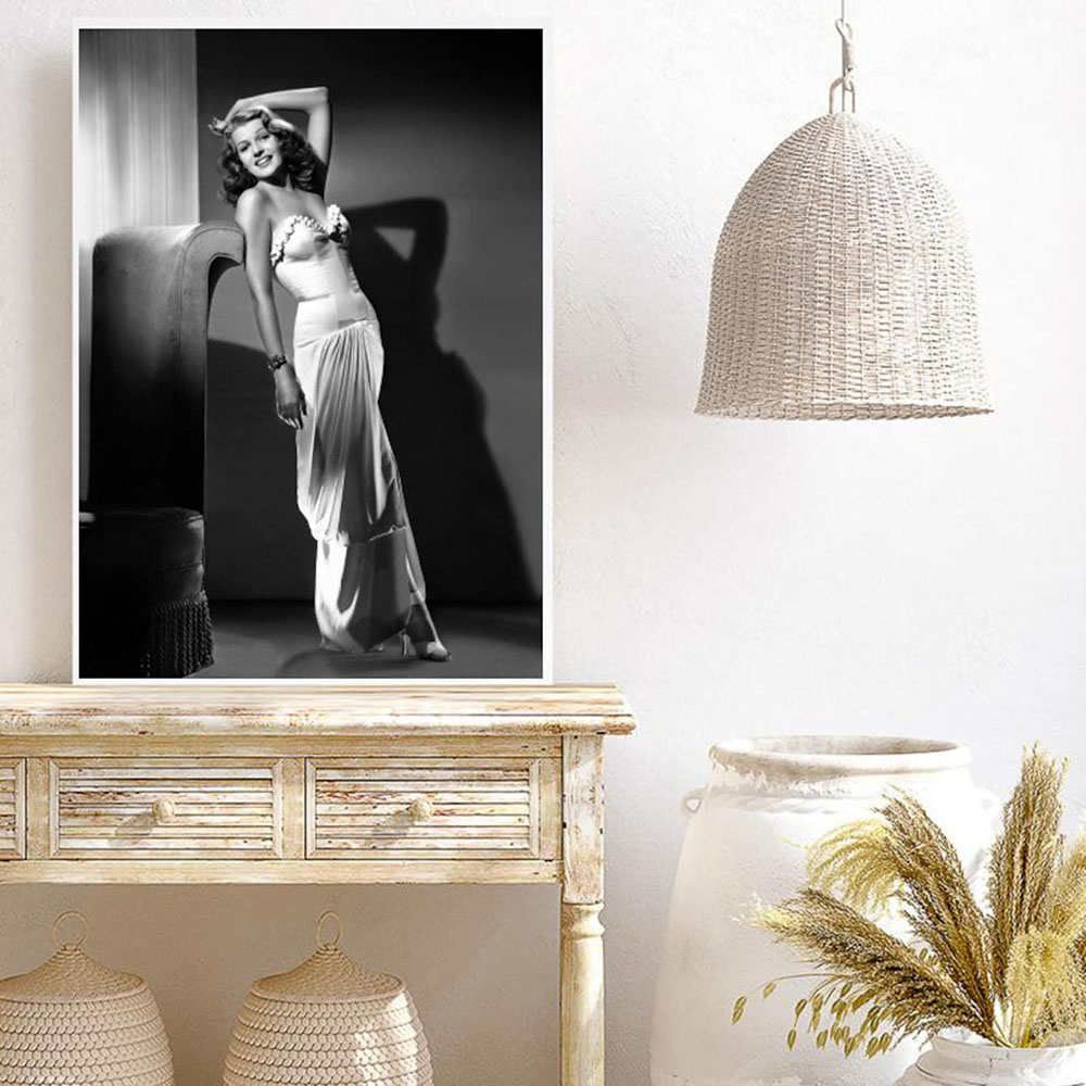 ملصق ريتا هايورث، أبيض وأسود،  - مراجعة Vintage Fashion Prints For Wall وسعره