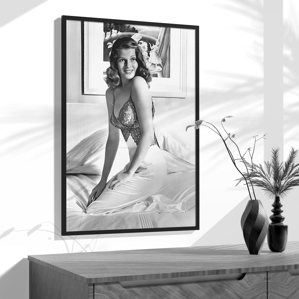 ملصق ريتا هايورث، أبيض وأسود،  - مراجعة Vintage Fashion Prints For Wall وسعره